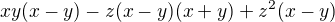 $xy(x-y)-z(x-y)(x+y)+z^2(x-y)$