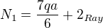 $N_{1}=\frac{7qa}{6}+2_{Ray}$