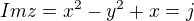 $Imz=x^{2}-y^{2}+x=j$