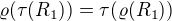 $\varrho(\tau(R_1))=\tau(\varrho(R_1))$