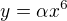$y=\alpha x^{6}$