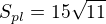 kopírovat do textarea $S_{pl}=15\sqrt{11}$