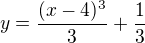 $y=\frac{(x-4)^{3}}{3}+\frac{1}{3}$