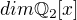 $dim \mathbb{Q}_{2}[x]$