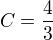 kopírovat do textarea $C=\frac{4}{3}$