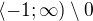 $\langle-1;\infty ) \setminus 0$