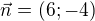 kopírovat do textarea $\vec{n}=(6;-4)$