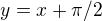 $y=x+\pi /2$