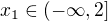 $x_1\in (-\infty,2]$