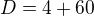 kopírovat do textarea $D= 4+ 60$