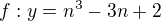 $f:y=n^3-3n+2$
