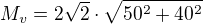 $M_v=2\sqrt{2}\cdot\sqrt{50^2+40^2}$