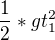 $\frac{1}{2}*gt_{1}^{2}$