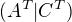 $(A^T|C^T)$