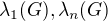 $\lambda_1(G), \lambda_n(G)$