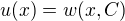 $u(x) = w(x,C)$