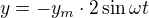 $y= -y_{m}\cdot 2\sin \omega t$