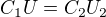 $C_1U=C_2U_2$