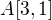$A[3,1]$