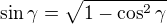 kopírovat do textarea $\sin\gamma=\sqrt{1-\cos^2\gamma}$