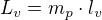 $L_v=m_p \cdot l_v$