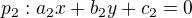 $p_2:a_2x+b_2y+c_2=0$