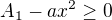 $A_1-ax^2\geq 0$