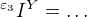 $^{\varepsilon _{3}}I^{Y}=\ldots $