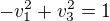 $-v_1^2 + v_3^2 = 1$