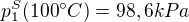 $p_{1}^{S}(100^\circ C)=98,6kPa$