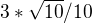 $3*\sqrt{10}/10$