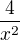 $\frac{4}{x^2}$