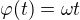 $\varphi (t)=\omega t$