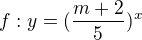 $f:y=(\frac{m+2}{5})^{x}$