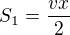 $S_{1}=\frac{vx}{2}$