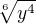 $\sqrt[6]{y^4}$