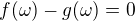 kopírovat do textarea $f(\omega )-g(\omega )=0$