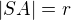 $|SA|=r$