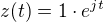 $ z(t)=1\cdot e^{jt}$