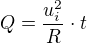 kopírovat do textarea $Q = \frac{u_{i}^{2}}{R}\cdot t$
