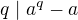 $q\mid a^{q}-a$
