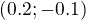 $(0.2; -0.1)$