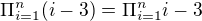 kopírovat do textarea $\Pi _{i=1}^{n} (i-3) = \Pi _{i=1}^{n} i-3$