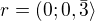 $r=(0;0,\bar{3}\rangle$