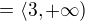 $=\langle3,+\infty )$