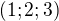 $(1;2;3)$