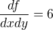 $\frac{df}{dxdy} = 6$
