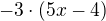 $-3\cdot (5x-4)$