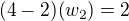 kopírovat do textarea $(4 -2)(w_{2})=2$