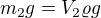 $m_{2}g=V_{2}\varrho g$
